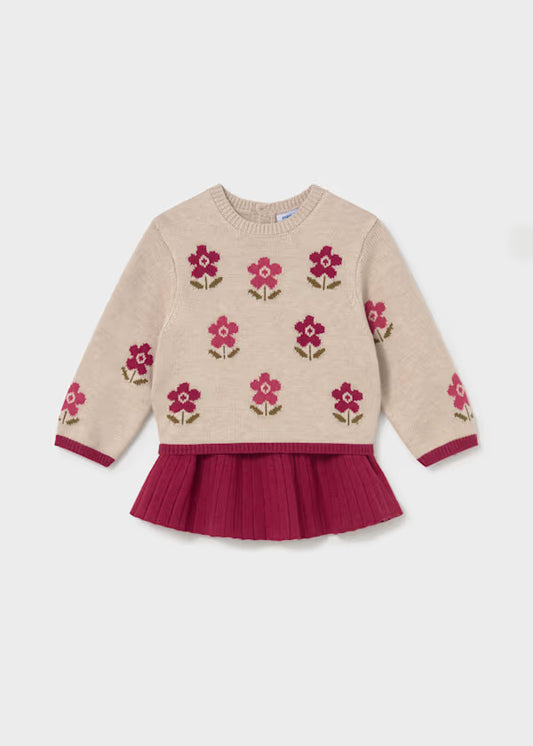 Mayoral Completo gonna e maglione intarsi neonata