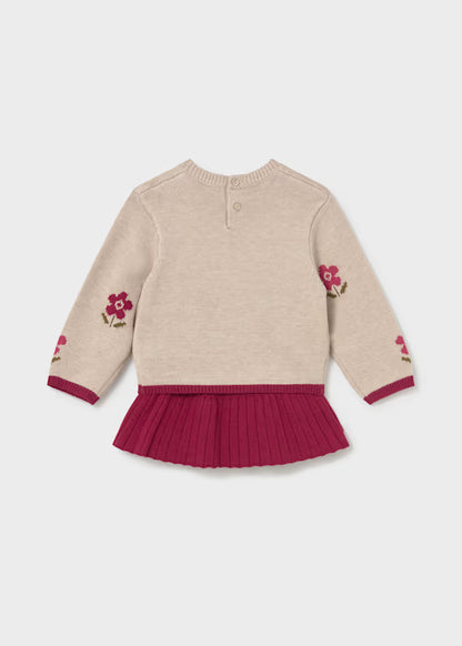 Mayoral Completo gonna e maglione intarsi neonata