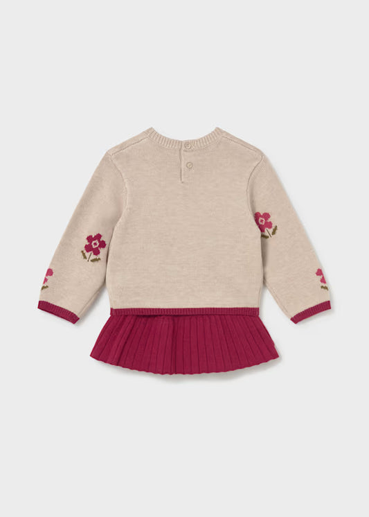 Mayoral Completo gonna e maglione intarsi neonata