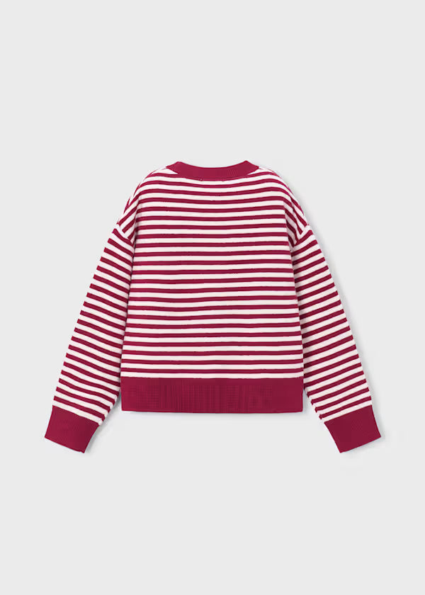Mayoral Maglione con foulard a righe bambina