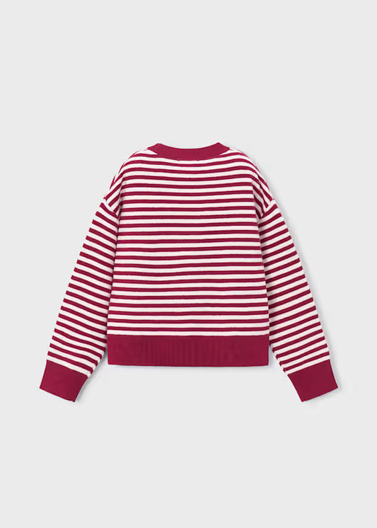 Mayoral Maglione con foulard a righe bambina