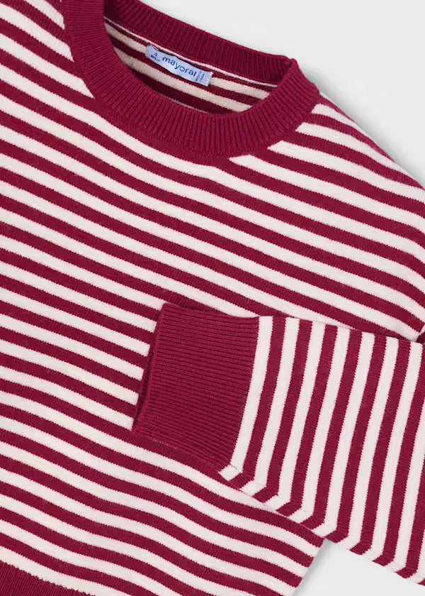 Mayoral Maglione con foulard a righe bambina