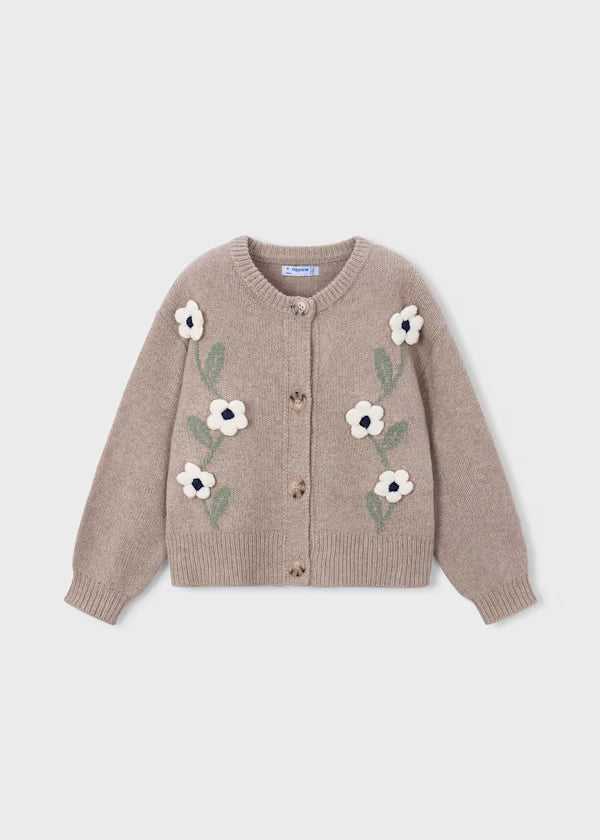 Mayoral Cardigan a maglia con fiori