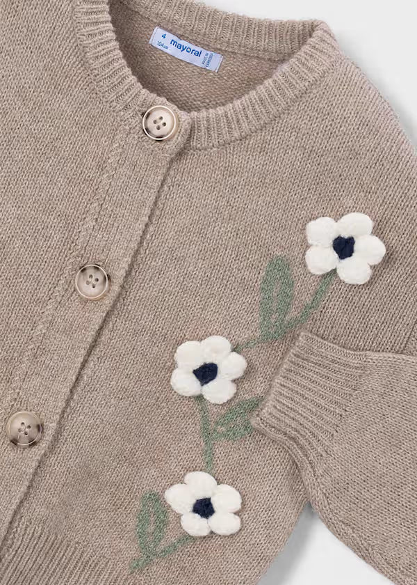 Mayoral Cardigan a maglia con fiori