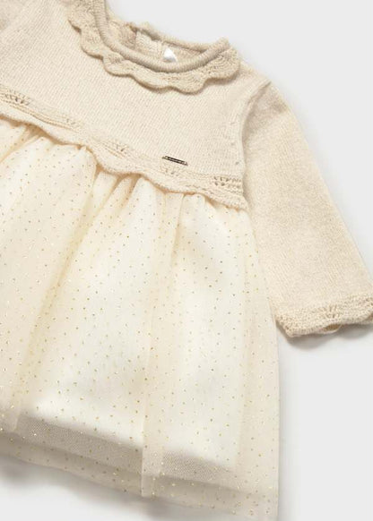 Mayoral Vestito tricot e tulle