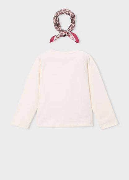 Mayoral Maglietta con foulard per bambina