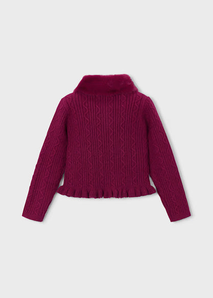 Mayoral Cardigan a maglia con colletto teddy
