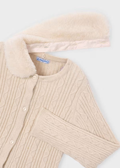 Mayoral Cardigan a maglia con colletto teddy