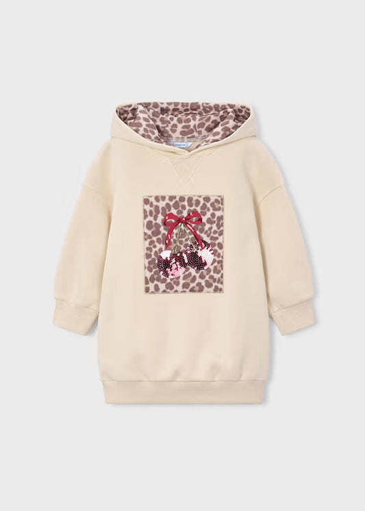 Mayoral Vestito felpa con cappuccio