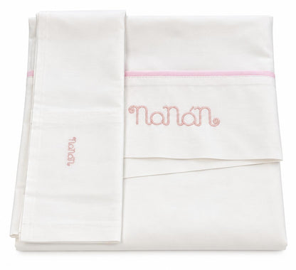 Nanan set nascita con tutina, cappellino, coperta, lenzuolo e bavetta
