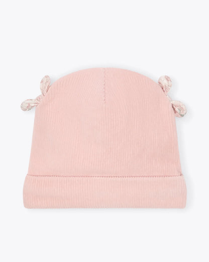 Nanan tutina neonata in ciniglia con bavetta, cappellino e copertina