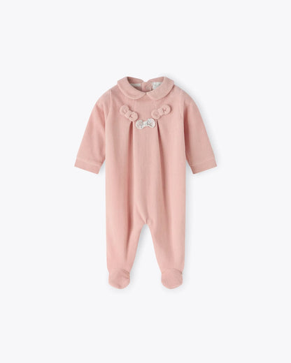 Nanan tutina neonata in ciniglia con bavetta, cappellino e copertina