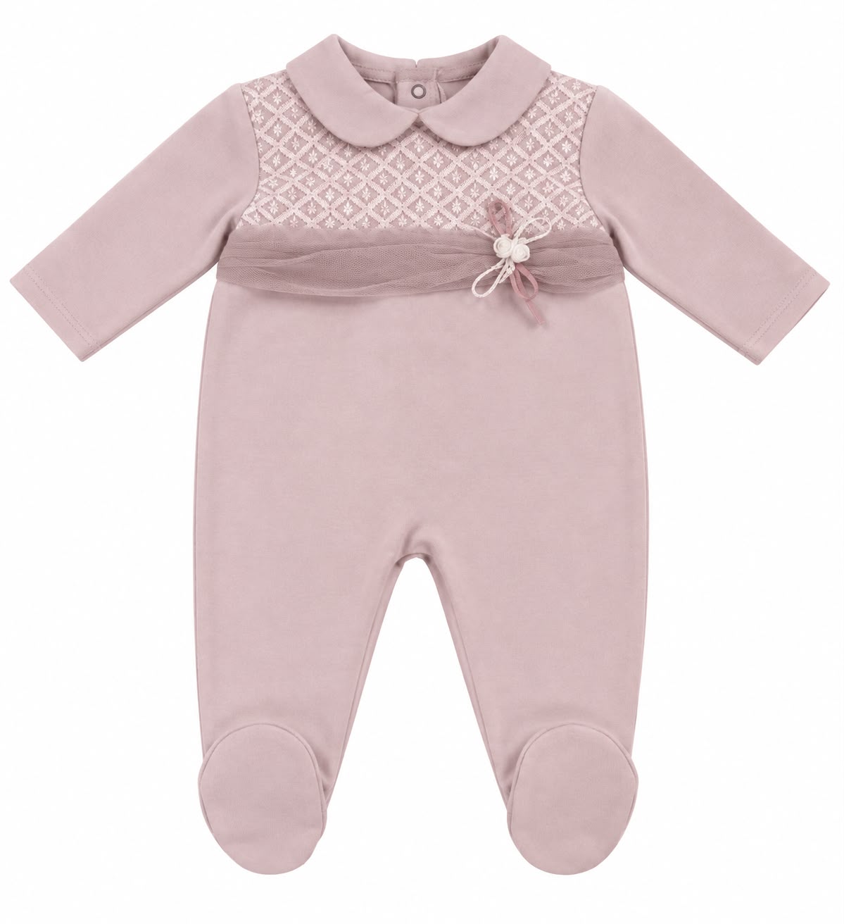 Ninnaoh tutina con bavetta per neonata
