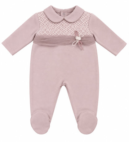 Ninnaoh tutina con bavetta per neonata
