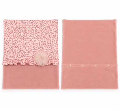 Ninnaoh set nascita con tutina, turbante, bavetta, copertina e lenzuolino maculato