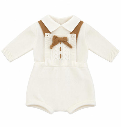 Pappa e Latte set nascita con pagliaccetto, giacchetta, bavetta, scarpetta, cappellino e copertina