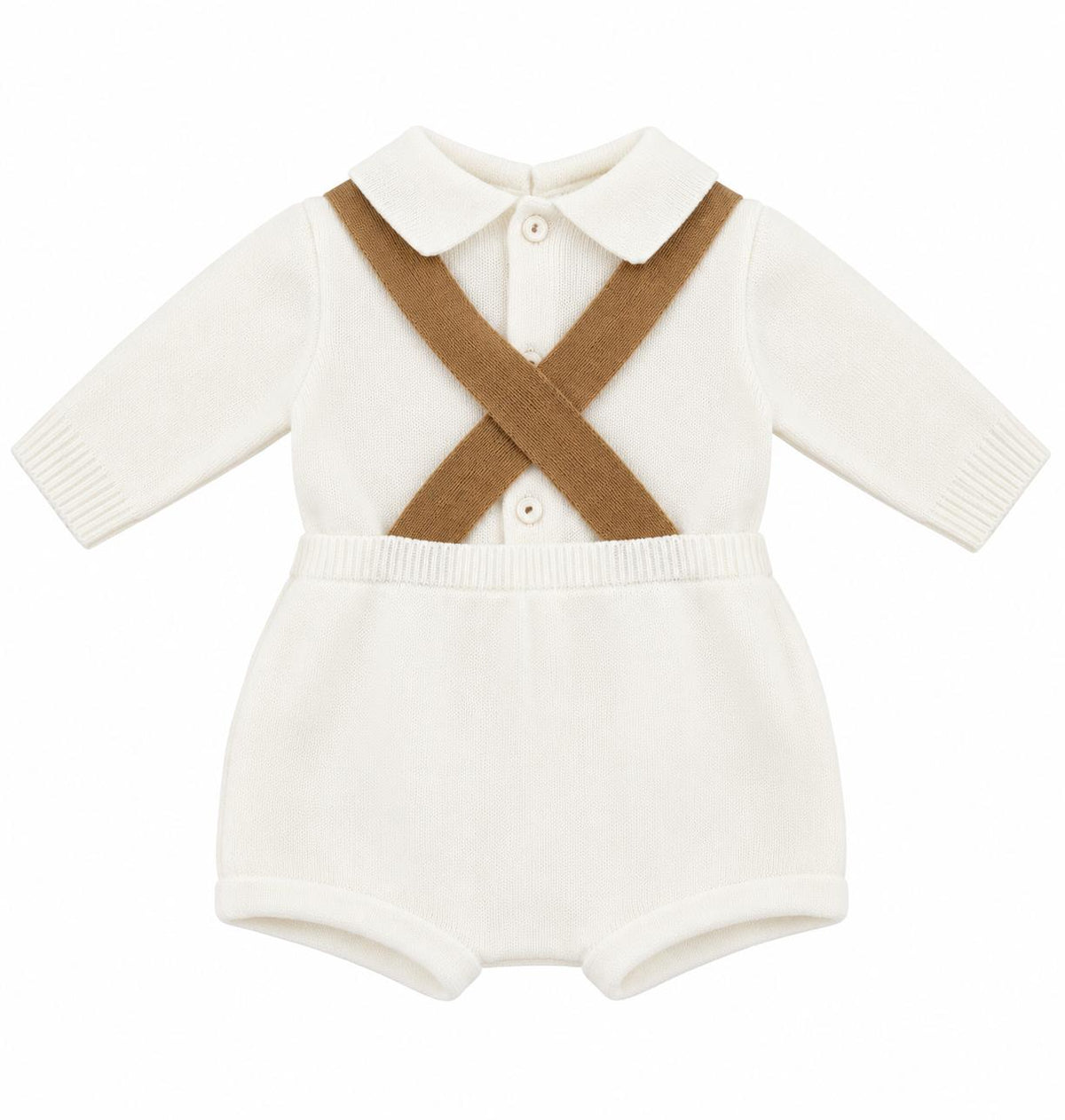 Pappa e Latte set nascita con pagliaccetto, giacchetta, bavetta, scarpetta, cappellino e copertina