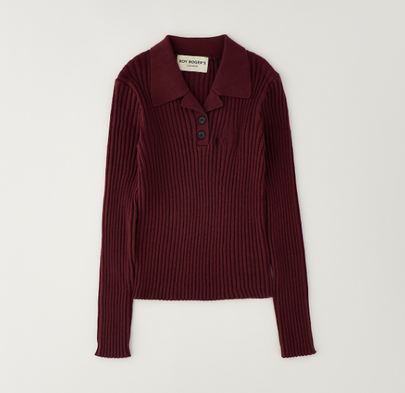 Roy Roger's Maglia polo a coste per bambina