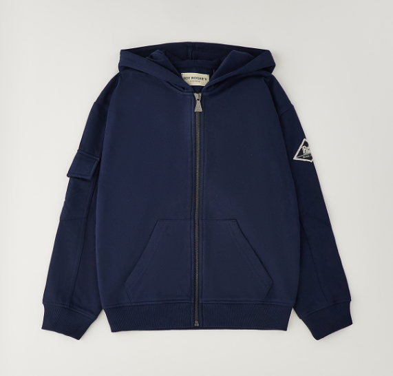 Roy Roger's Felpa zip con cappuccio per bambino