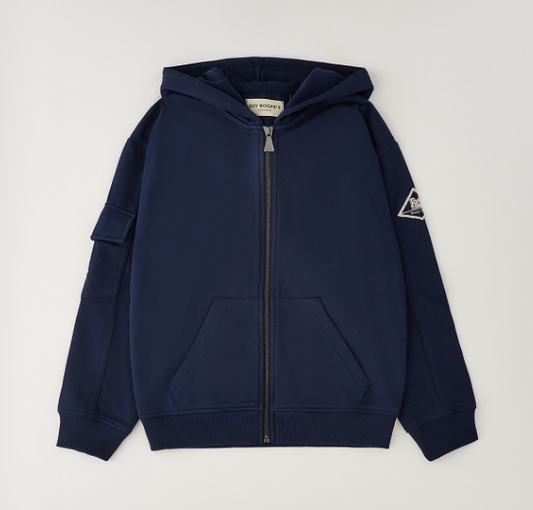 Roy Roger's Felpa zip con cappuccio per bambino