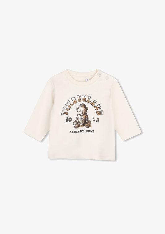 Timberland t-shirt maniche lunghe con orsetto