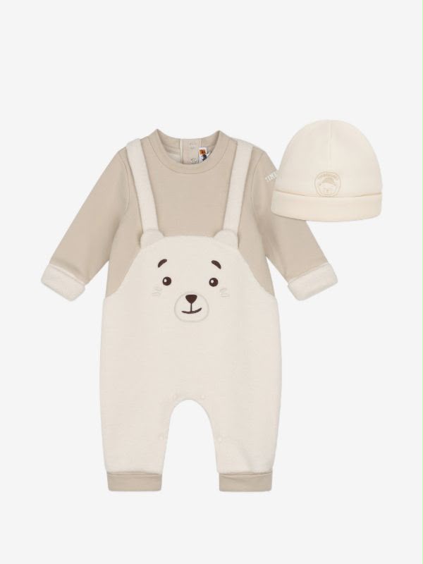 Timberland salopette con cappellino con orsetto