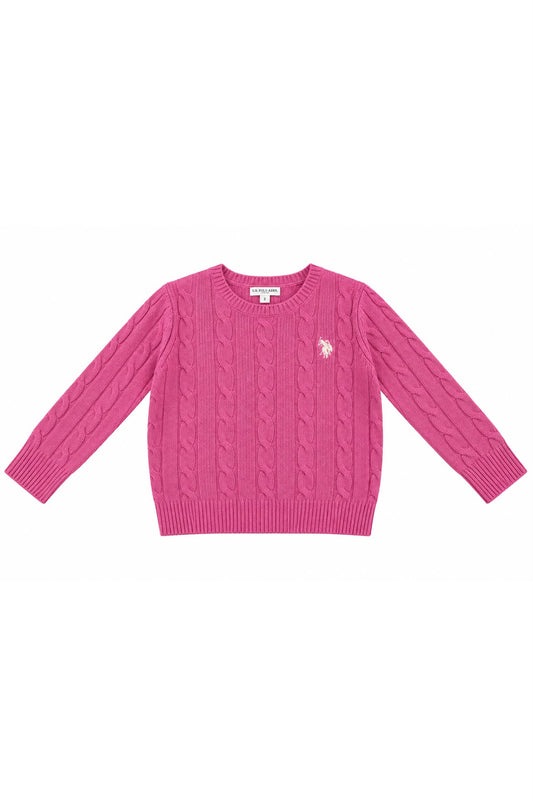 US Polo Maglioncino treccia bambina