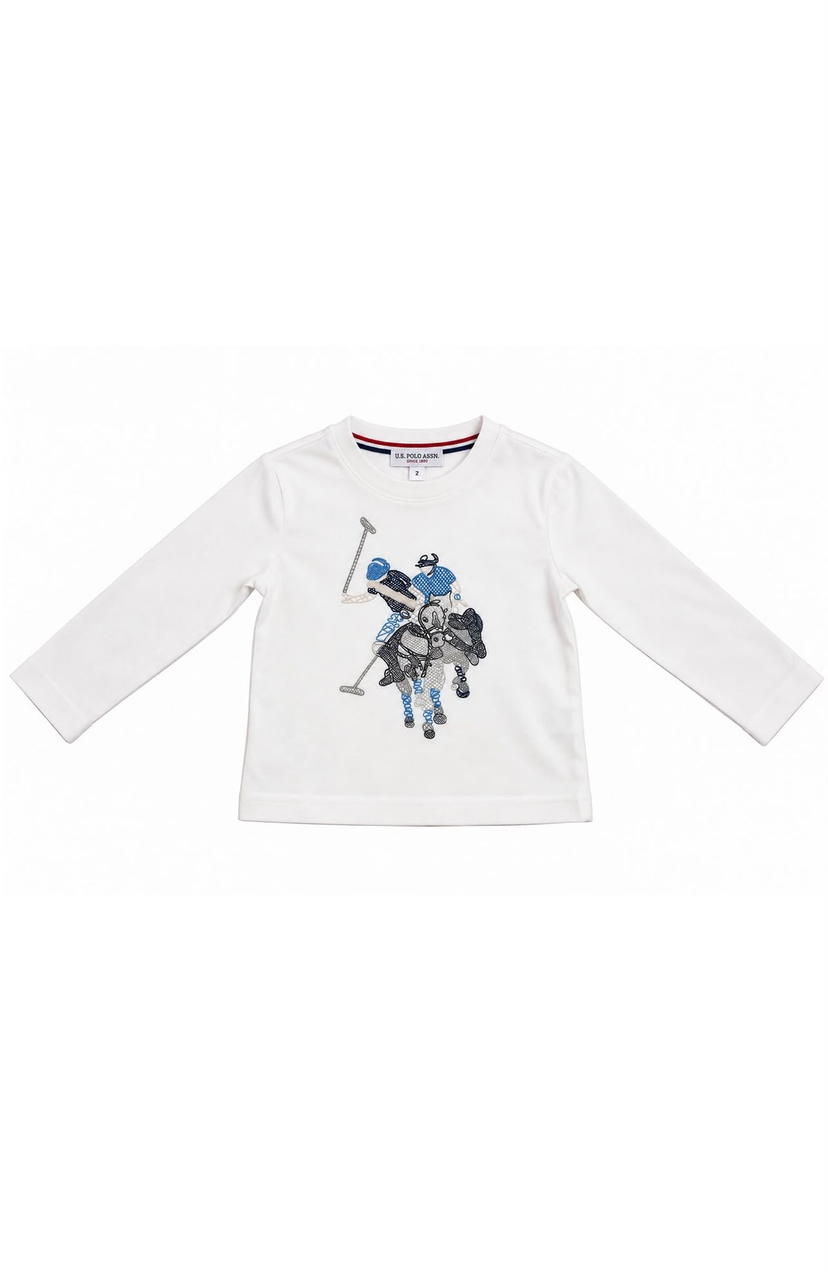 US Polo Maglia ricamata a maniche lunghe