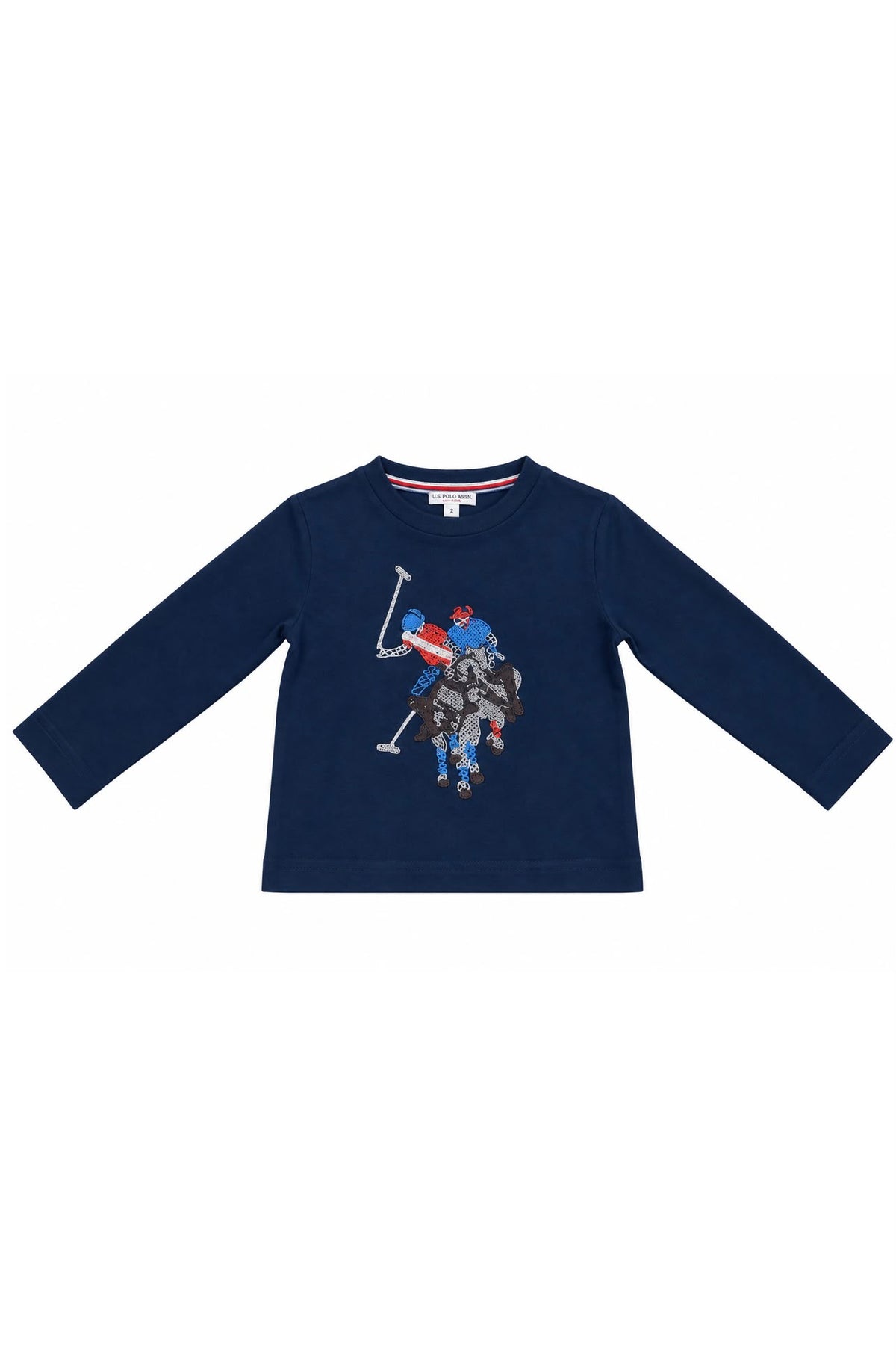 US Polo Maglia ricamata a maniche lunghe